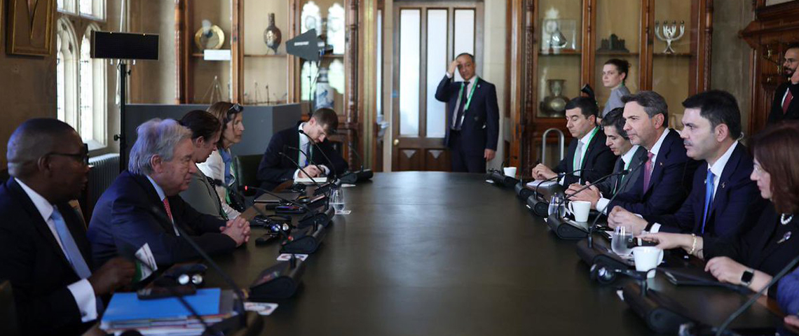 BAKAN KURUM BM GENEL SEKRETERİ GUTERRES İLE GÖRÜŞTÜ