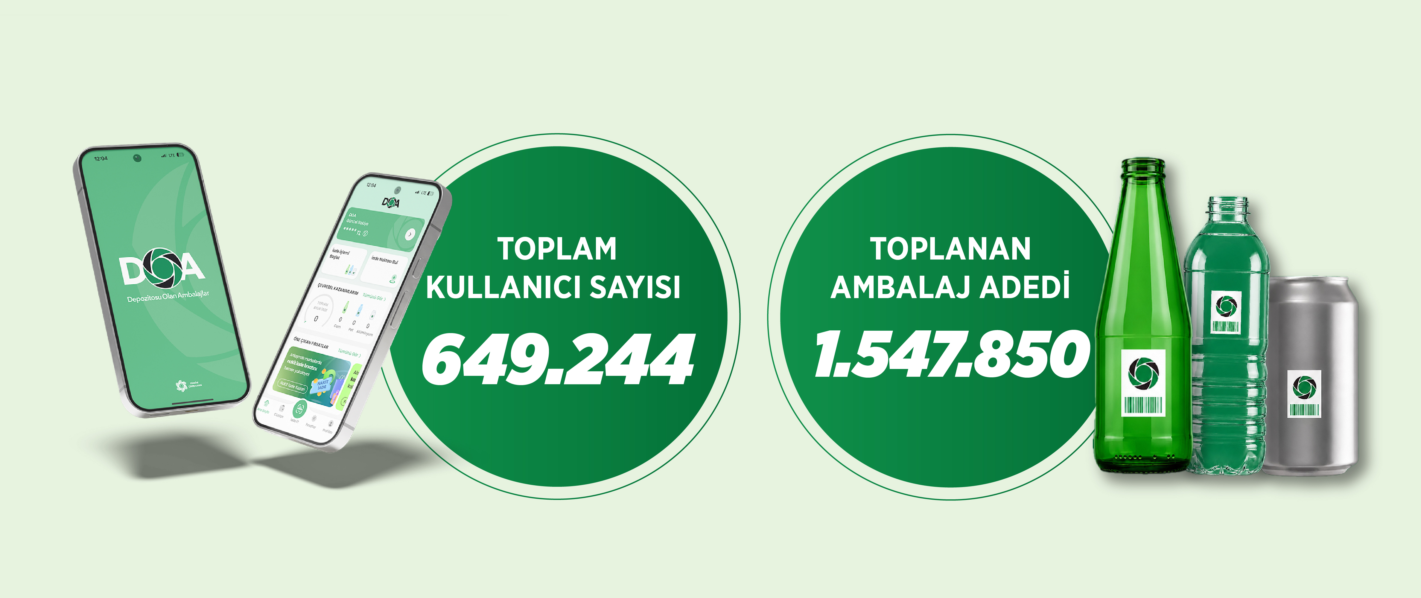 DOA İLE İLK GÜN 1,5 MİLYON ŞİŞE TOPLANDI