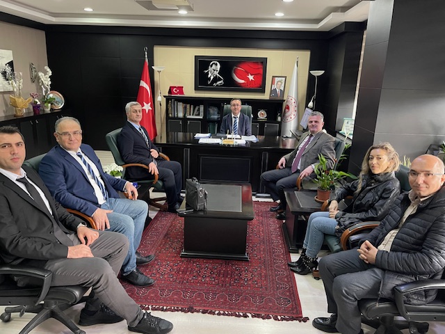 Türkiye Hazır Beton Birliği Genel Sekreteri Reşat SÖNMEZ ve Birlik Üyeleri, İl Müdürümüz Tuncay MÜLAYIM’a hayırlı olsun ziyaretinde bulundular